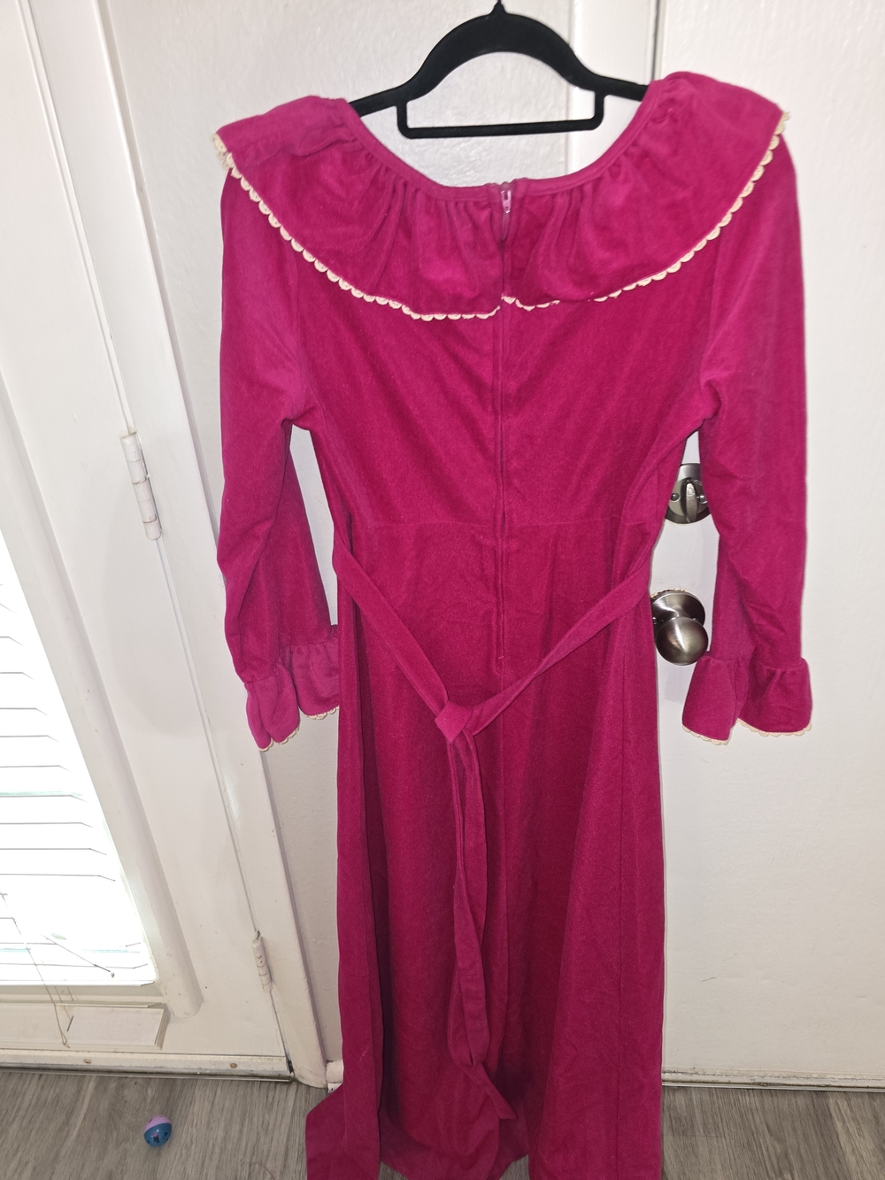 jcpenney Fuchsia Velvet Ruffle-Trim Maxi Dress